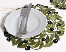 Load image into Gallery viewer, Laser Cut Olives Collection: Table Runner, Placemat, Napkin, or Tablecloth (free USA shipping included)
