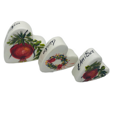 Load image into Gallery viewer, Ceramic Paperweight Hearts (free USA shipping included)
