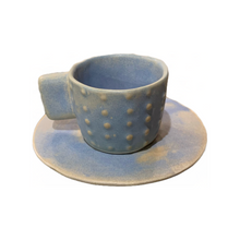 Load image into Gallery viewer, Ceramic Demitasse Cup and Saucer Set “Roubos” (free USA shipping included)
