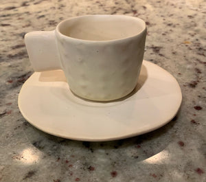 Ceramic Demitasse Cup and Saucer Set “Roubos” (free USA shipping included)
