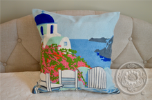 Load image into Gallery viewer, &quot;Oia&quot; Pillow Cover (free USA shipping included)
