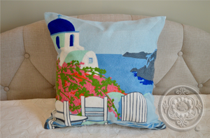 "Oia" Pillow Cover (free USA shipping included)