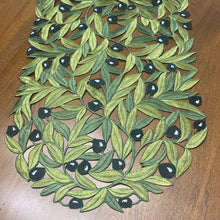 Load image into Gallery viewer, Laser Cut Olives Collection: Table Runner, Placemat, Napkin, or Tablecloth (free USA shipping included)
