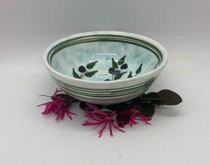 Ceramic Small Bowl with Poppies (free USA shipping included)