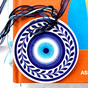 Ceramic Evil Eye Mati Gouri (free USA shipping included)