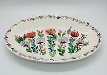 Load image into Gallery viewer, Ceramic Poppies Oval Platter (free USA shipping included)
