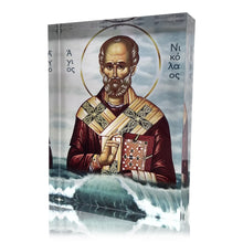 Load image into Gallery viewer, Plexiglass Orthodox Icon: St. Nicholas/Άγ. Νικόλαος (free USA shipping included)
