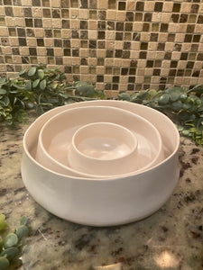 Ceramic Nesting Bowl 3-piece Set “Thalia” (free USA shipping included)