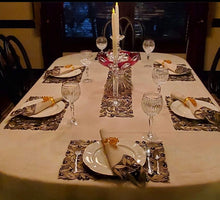 Load image into Gallery viewer, Laser Cut Olives Collection: Table Runner, Placemat, Napkin, or Tablecloth (free USA shipping included)