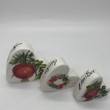 Load image into Gallery viewer, Ceramic Paperweight Hearts (free USA shipping included)