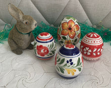 Load image into Gallery viewer, Ceramic Easter Egg: several designs available (free USA shipping included)