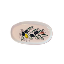 Load image into Gallery viewer, Ceramic Oval Tray Olives Design—Multiple choices (free USA shipping included)
