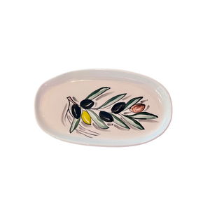Ceramic Oval Tray Olives Design—Multiple choices (free USA shipping included)