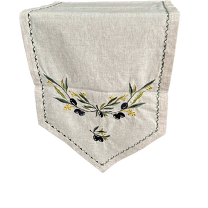 “Olivia" Embroidered Table Runner (free USA shipping included)