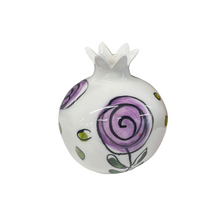 Load image into Gallery viewer, Ceramic Pomegranate: Purple Flowers Design

