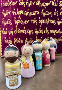 Hand-painted Wooden Figurine: Church Collection (free USA shipping included)