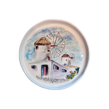 Load image into Gallery viewer, Ceramic 11.5” Round Platter Island Scene—Multiple design choices (free USA shipping included)

