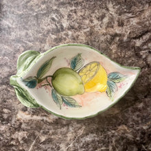 Load image into Gallery viewer, Ceramic “Leaf” Bowl with Lemons Design—Multiple choices (free USA shipping included)
