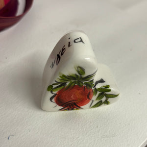 Ceramic Paperweight Hearts (free USA shipping included)