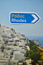 Load image into Gallery viewer, Greek Road Sign Waterproof Sticker by Kouverta (free USA shipping included)
