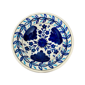 Ceramic Blue Floral 10” Serving Bowl