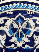 Load image into Gallery viewer, Ceramic 11.5” Round Platter Floral and Damask Design (free USA shipping included)
