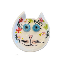 Load image into Gallery viewer, Ceramic Cat Trinket Dish—Multiple design choices (free USA shipping)
