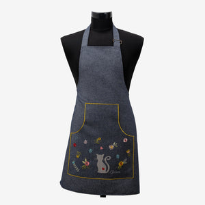 “Cats” Embroidered Apron (free USA shipping included)