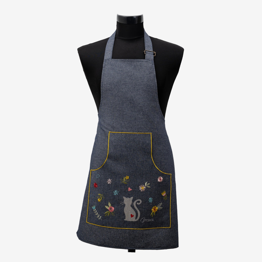 “Cats” Embroidered Apron (free USA shipping included)