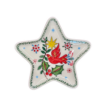 Load image into Gallery viewer, Ceramic Christmas Star Plate—Multiple designs (free USA shipping included)
