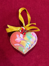 Load image into Gallery viewer, Wooden Painted Heart Ornament Multiple Design Choices—only one of each design
