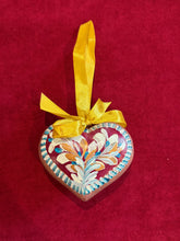 Load image into Gallery viewer, Wooden Painted Heart Ornament Multiple Design Choices—only one of each design
