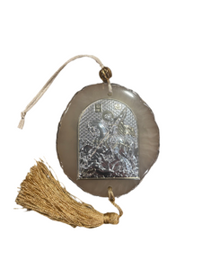 Hanging Icon Medallion Ornament of St. George (free USA shipping included)
