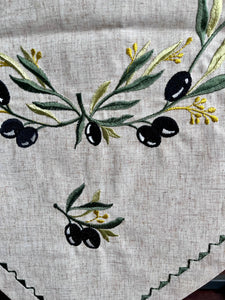 “Olivia" Embroidered Table Runner (free USA shipping included)