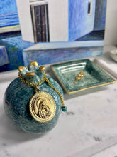 Load image into Gallery viewer, Ceramic Stone Green Pomegranate with Panagia Charm
