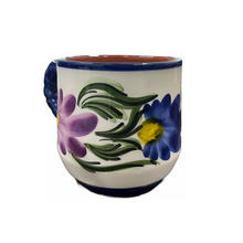 Load image into Gallery viewer, Ceramic Lilac and Blue Floral Mug (free USA shipping included)
