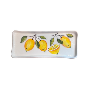 Ceramic Rectangular Tray—Lemons or Olives Design (free USA shipping included)