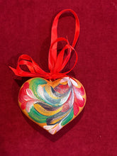 Load image into Gallery viewer, Wooden Painted Heart Ornament Multiple Design Choices—only one of each design
