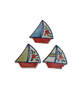 Load image into Gallery viewer, Ceramic Hand Painted Magnet: Boat (free USA shipping included)
