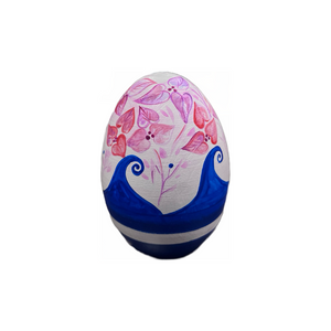 Easter Wooden Egg Bougainvillea and Waves (free USA shipping included)