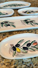 Load image into Gallery viewer, Ceramic Oval Tray Olives Design—Multiple choices (free USA shipping included)
