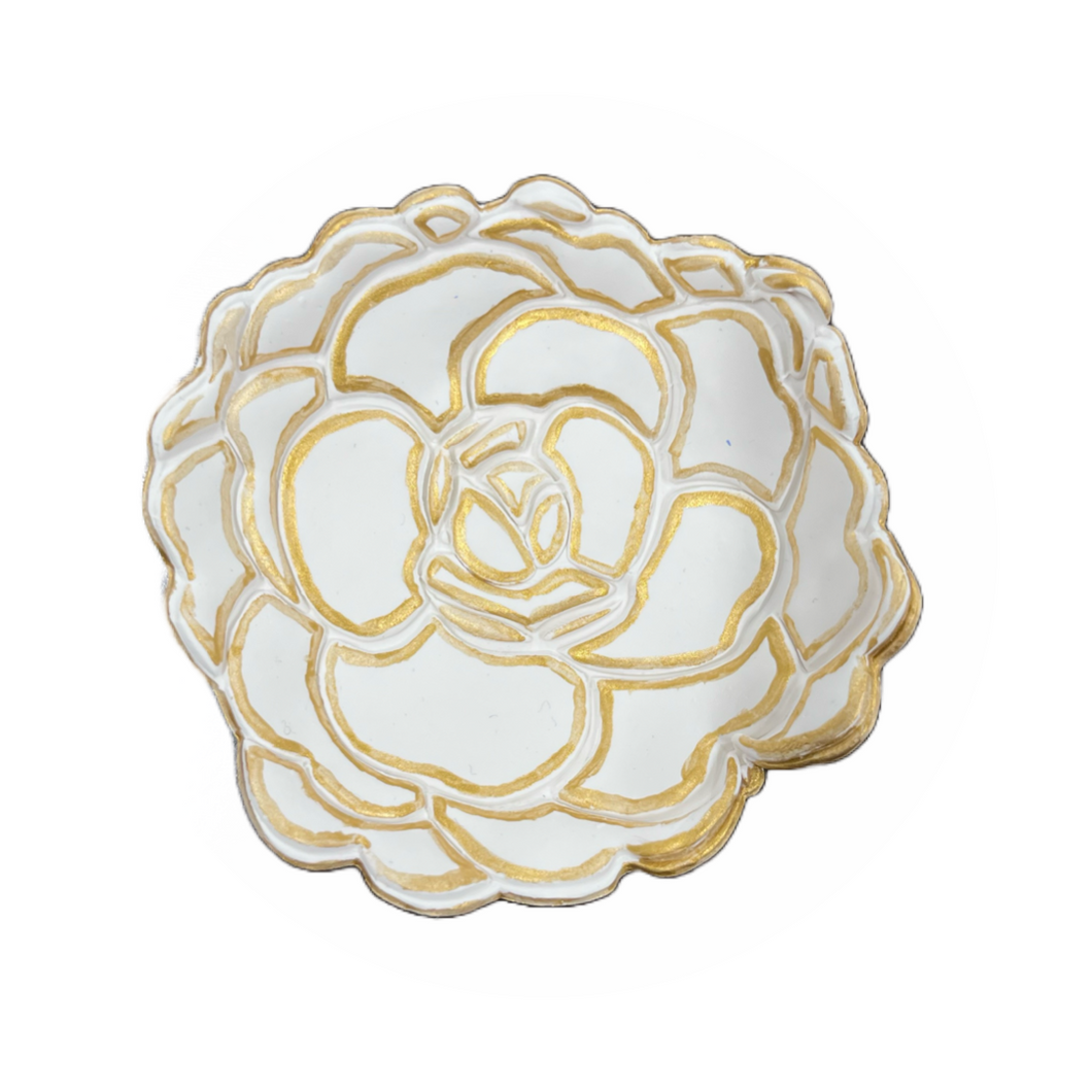 Jewelry Dish with Rose Design (free USA shipping included)