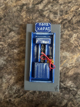 Load image into Gallery viewer, Miniature Wooden Door/Magnet or Wall Hanging: Οδός Χαράς/Street of Joy (free USA shipping included)
