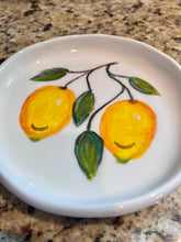 Load image into Gallery viewer, Ceramic 8” Round Plate Lemons Design (free USA shipping included)
