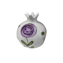 Load image into Gallery viewer, Ceramic Pomegranate: Purple Flowers Design
