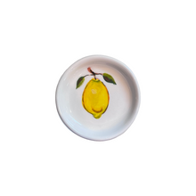 Load image into Gallery viewer, Ceramic Round Trinket Dish Lemon Design—Multiple design choices (free USA shipping included)
