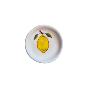 Ceramic Round Trinket Dish Lemon Design—Multiple design choices (free USA shipping included)