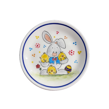 Load image into Gallery viewer, Ceramic Easter Bunny Round Plate—Multiple design choices (free USA shipping included)
