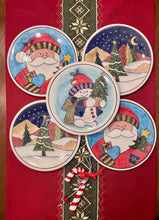 Load image into Gallery viewer, Ceramic Christmas 8” Round Plate—Multiple design choices (free USA shipping included)
