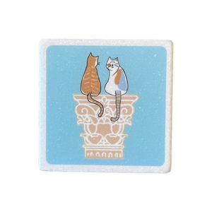 Greek Marble Coaster (free USA shipping included)